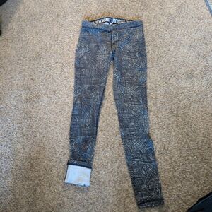 Under Armour Geometric Black and Gray Leggings